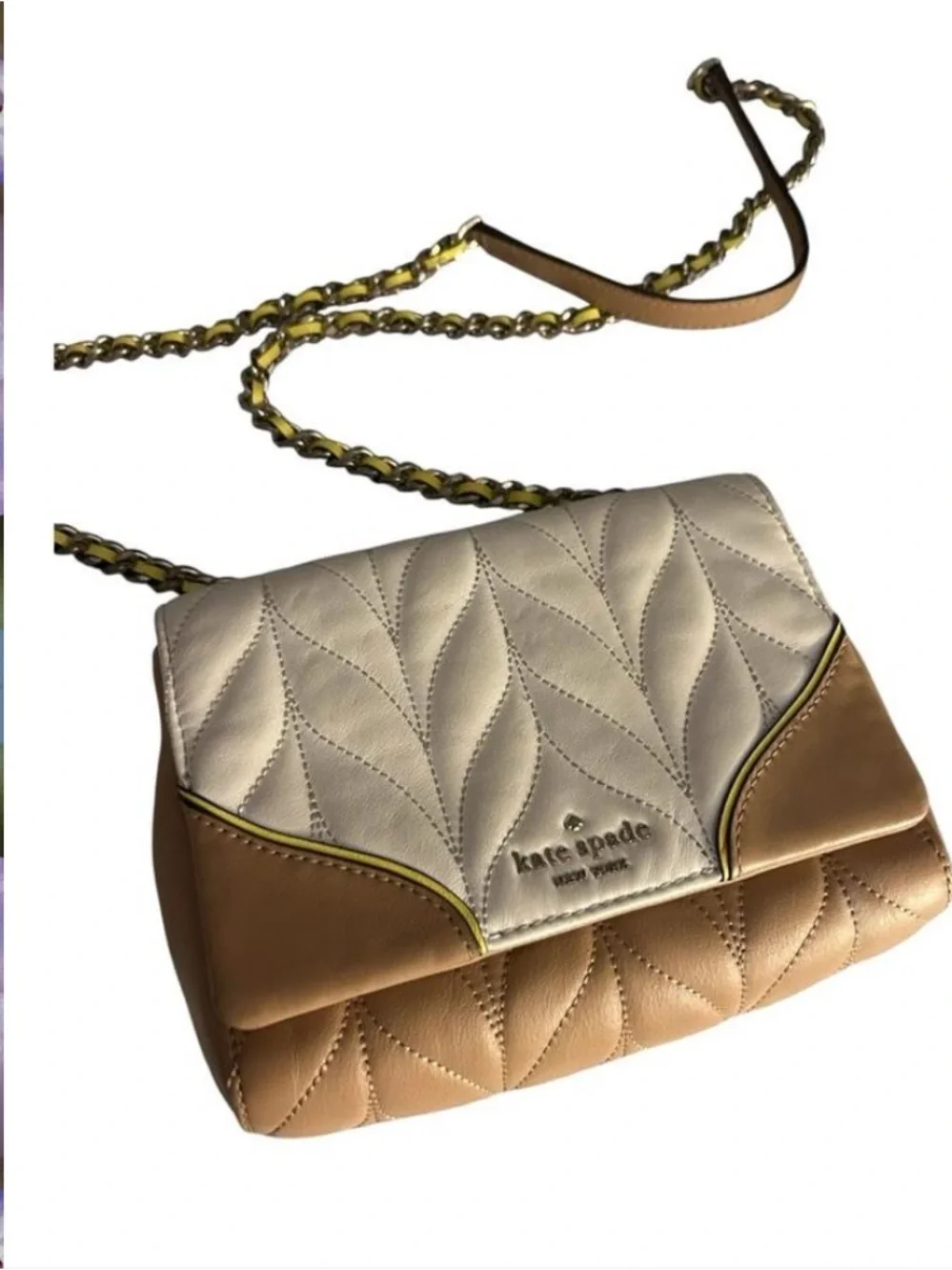 Kate Spade New York Briar Lane Quilted Mini Emelyn Crossbody Bag - Beige/Tan